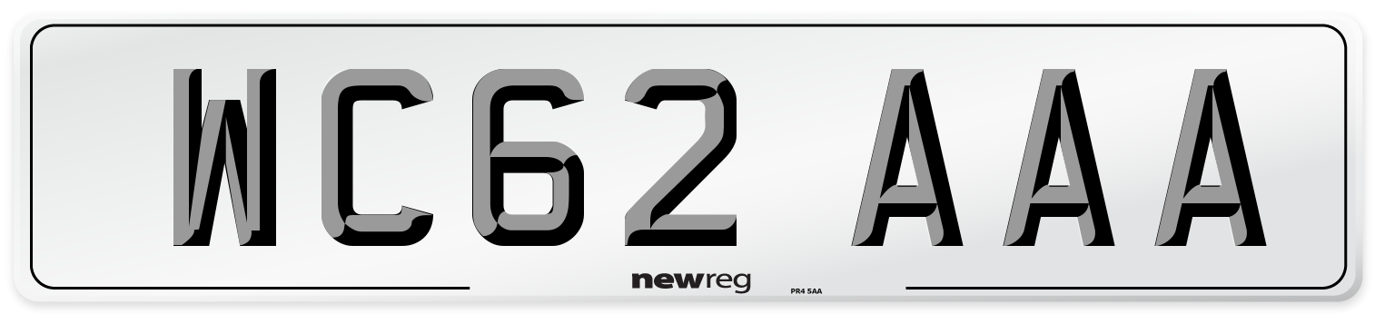 WC62 AAA Number Plate from New Reg